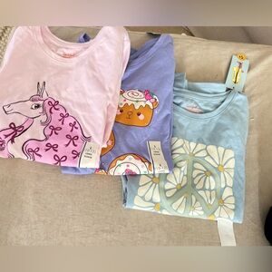 New NWT girls long sleeve graphic top tee lot if three size 10/12
